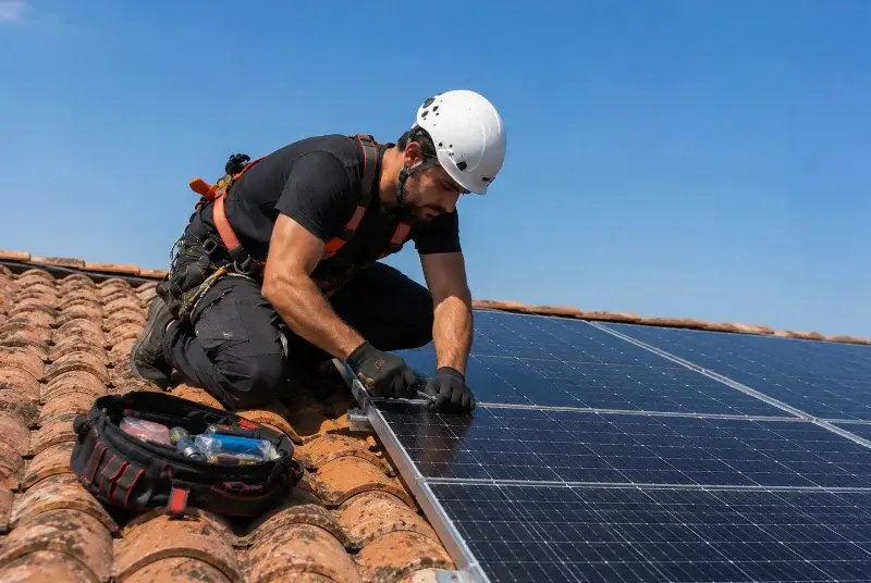 Maintenance et monitoring de panneaux solaires à Landéan